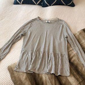 Old Navy peplum striped T